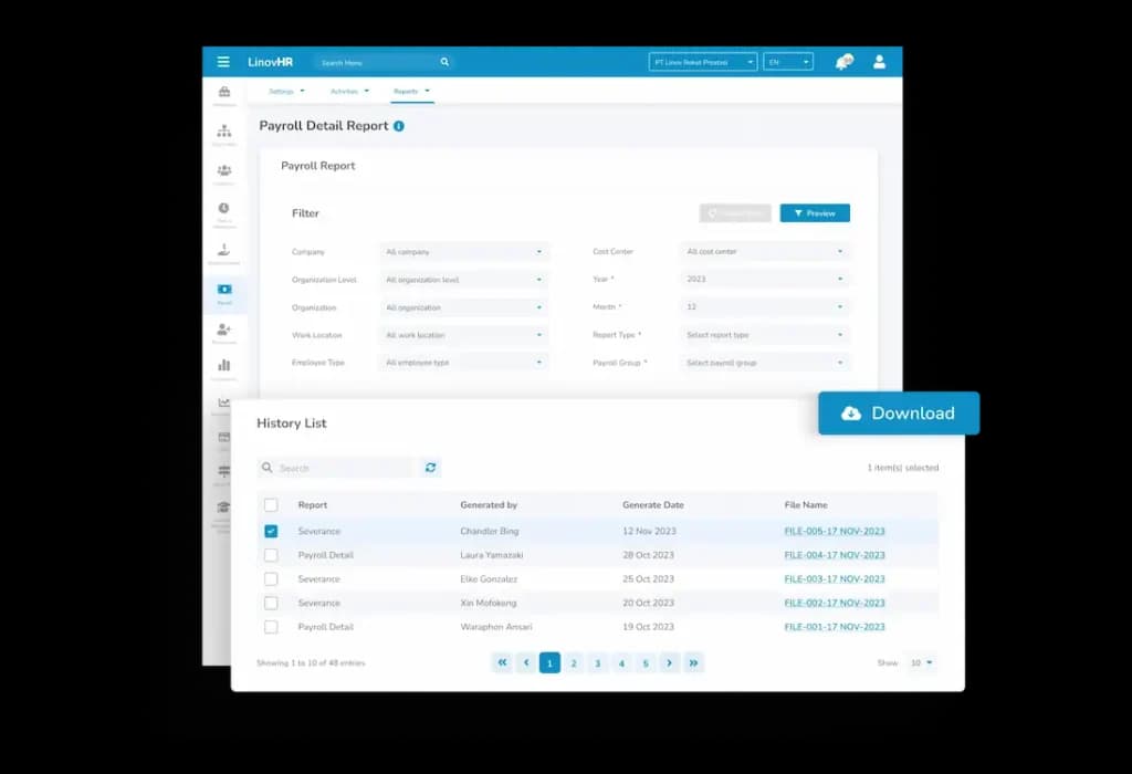 Payroll Report LinovHR