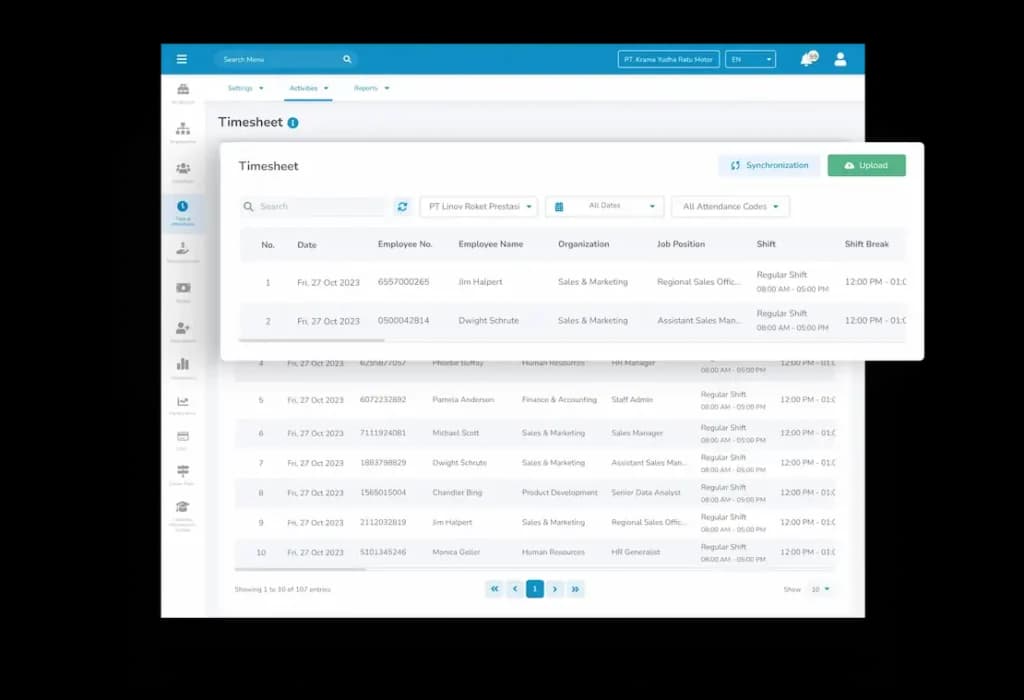 Timesheet Management LinovHR